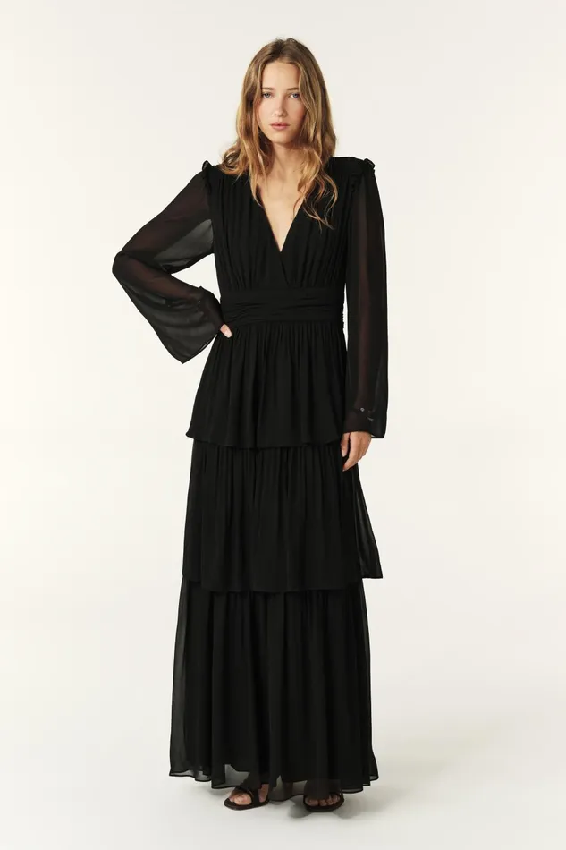 Maxi Dress Sailor Black Women Baandsh Dresses