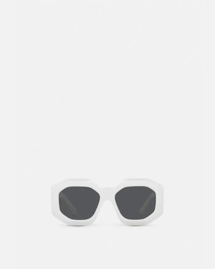 Maxi Medusa Biggie Squared Sunglasses White Women Versace Sunglasses