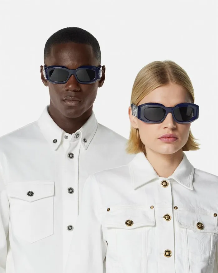 Maxi Medusa Biggie Sunglasses Blue WomenMen Versace Sunglasses