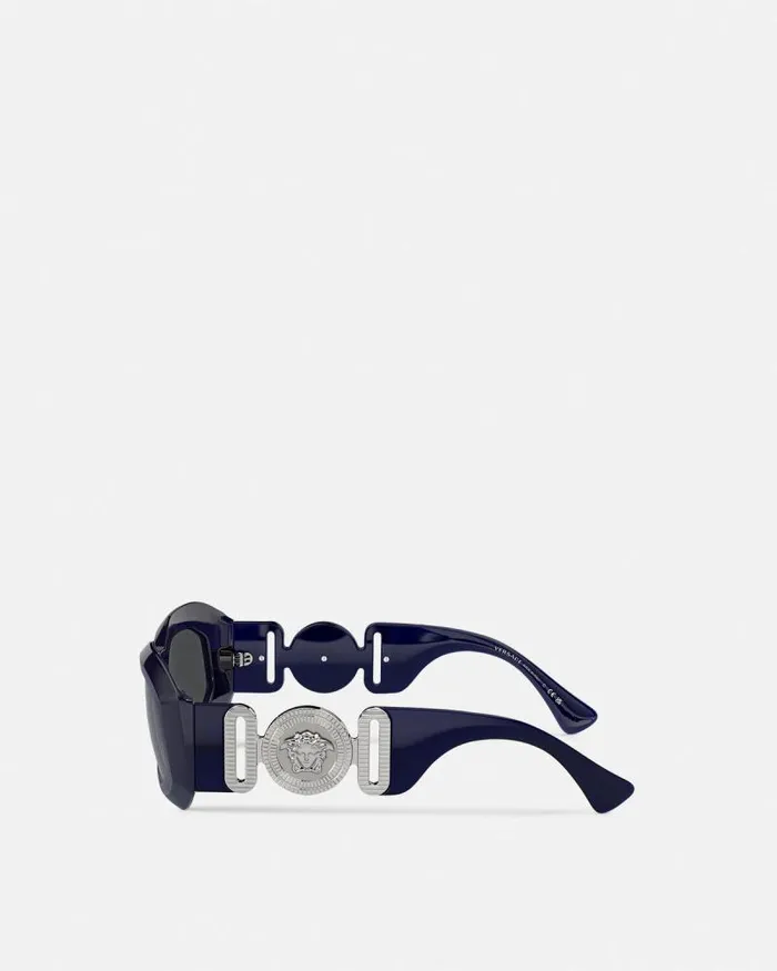 Maxi Medusa Biggie Sunglasses Blue WomenMen Versace Sunglasses