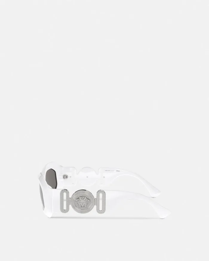 Maxi Medusa Biggie Sunglasses White WomenMen Versace Sunglasses