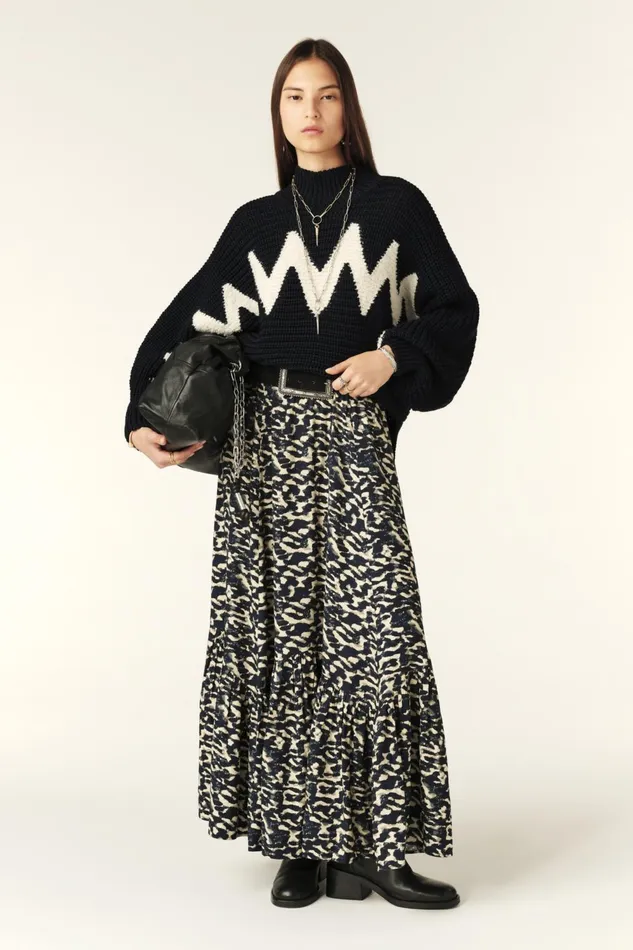 Maxi Skirt Alexa Blue Women Baandsh Skirts and Shorts