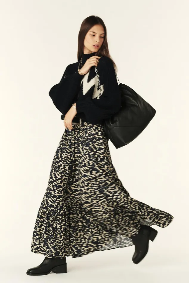 Maxi Skirt Alexa Blue Women Baandsh Skirts and Shorts