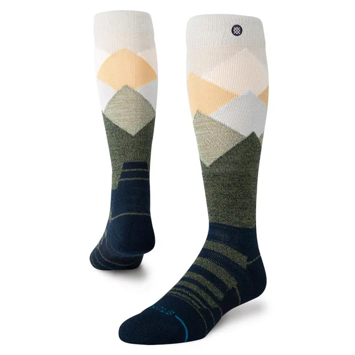 Medium Performance Wool Snow Otc Socks Misty 8211 Navy Men Stance Over The Calf