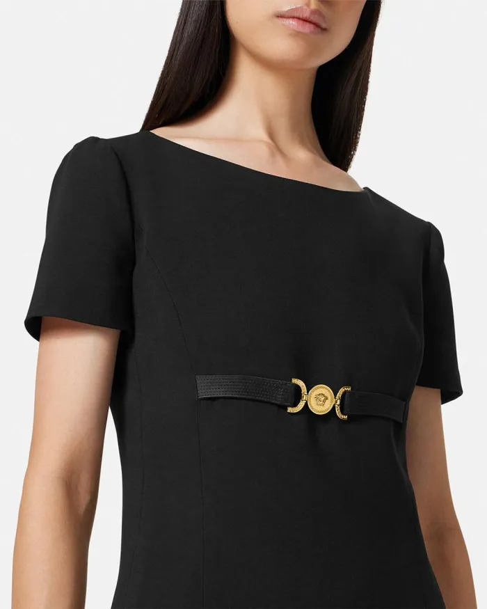 Medusa 03995 ShortSleeved Mini Dress Black Women Versace Dresses
