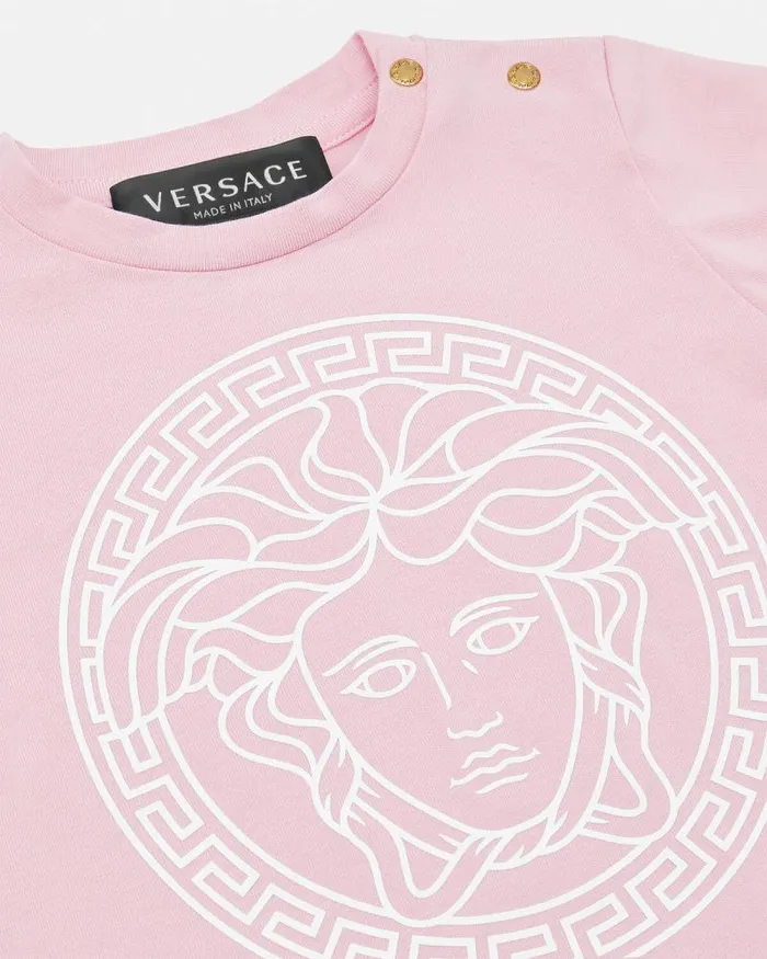 Medusa Baby TShirt Pink Children Versace Clothing