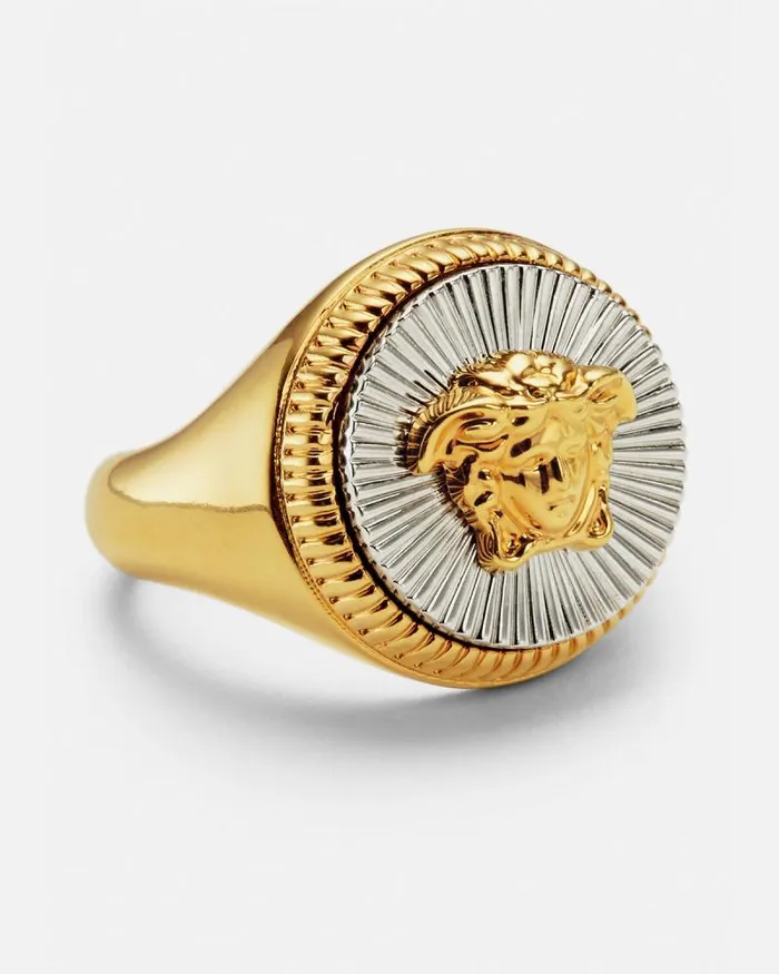 Medusa Biggie Ring Silvergold Women Versace Rings