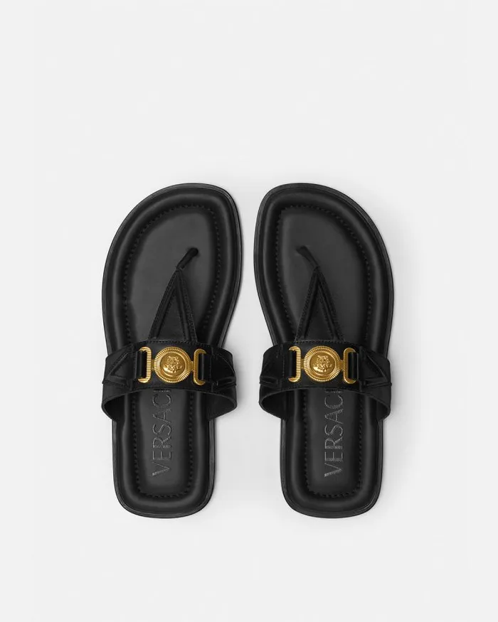 Medusa Biggie Sandals Blackgold Men Versace Sandals and Slides