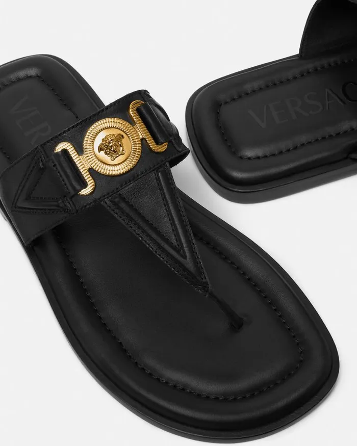 Medusa Biggie Sandals Blackgold Men Versace Sandals and Slides