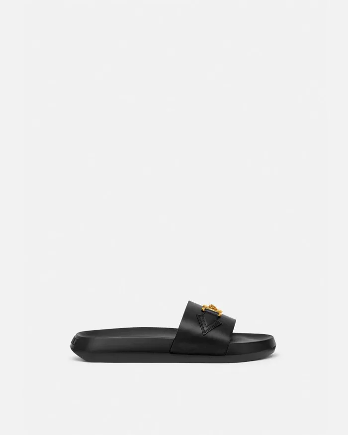 Medusa Biggie Sliders Blackgold Men Versace Sandals and Slides