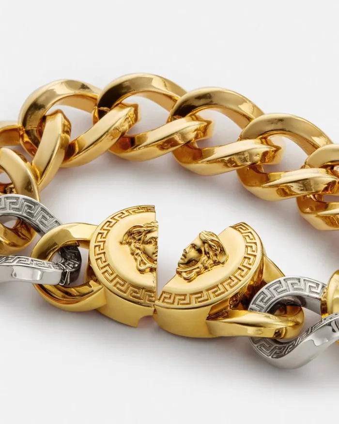 Medusa Chain Bracelet Gold WomenMen Versace Bracelets