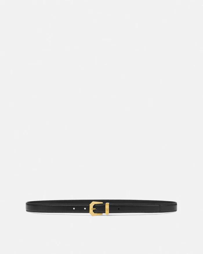 Medusa Heritage Leather Belt 08034 Blackgold Men Versace Belts
