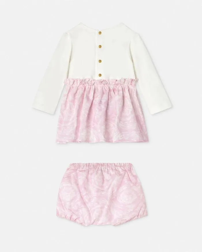 Medusa Milano Baby Dress Set Light Pink Children Versace Clothing