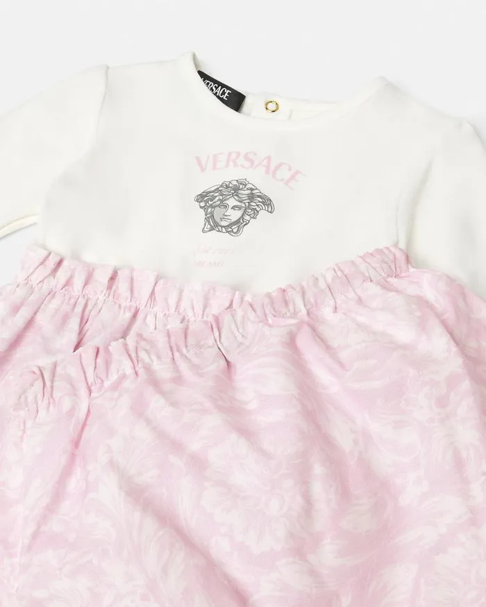 Medusa Milano Baby Dress Set Light Pink Children Versace Clothing