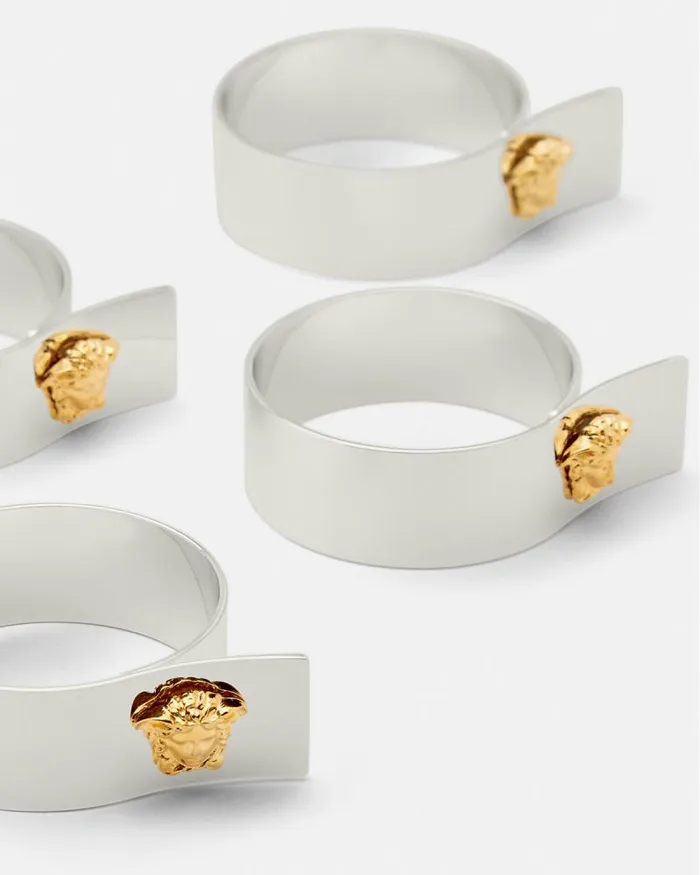 Medusa Napkin Ring 4Set Silver Home and Lifestyle Versace Accessories