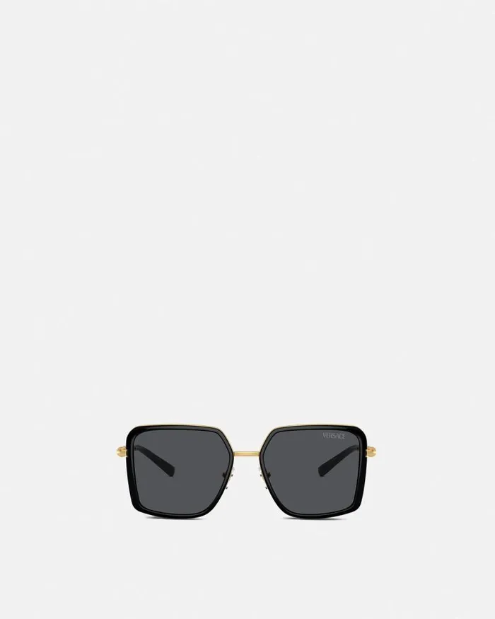 Medusa Roller Squared Sunglasses Blackgold Women Versace Sunglasses