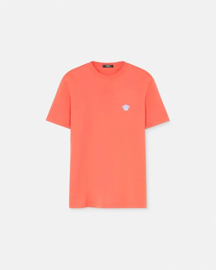 Medusa TShirt Coral Men Versace TShirts and Polos