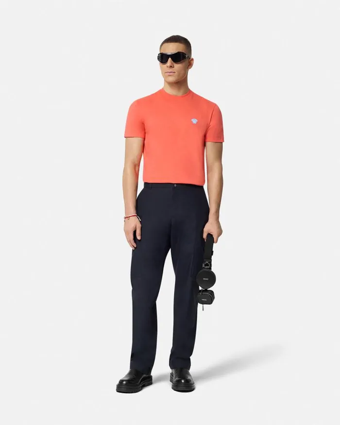 Medusa TShirt Coral Men Versace TShirts and Polos