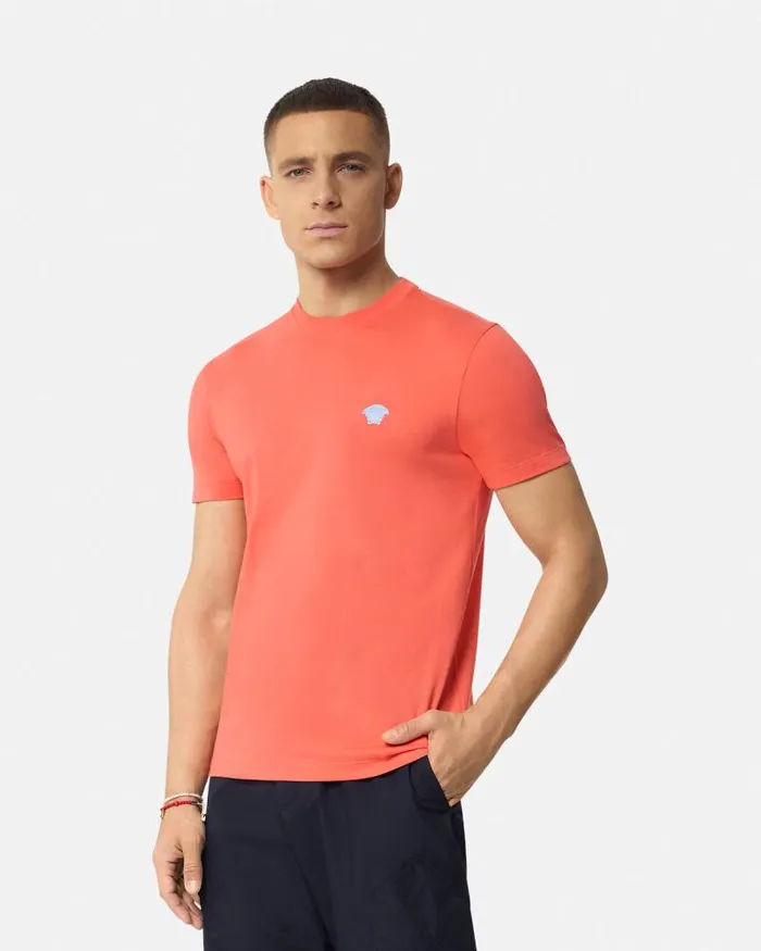 Medusa TShirt Coral Men Versace TShirts and Polos