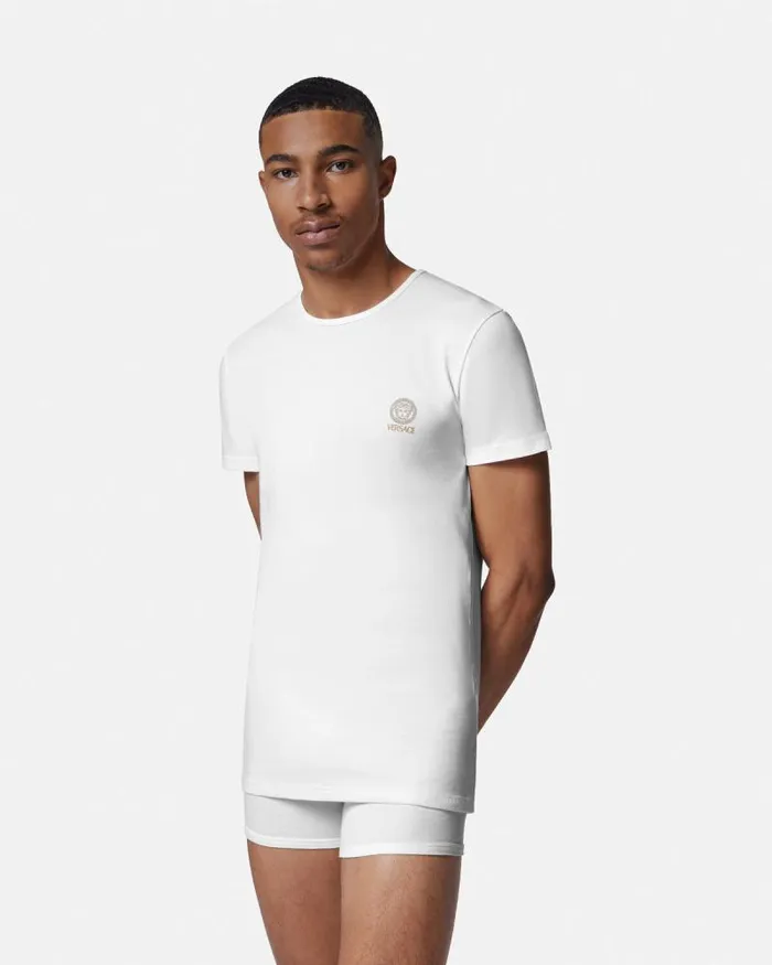 Medusa Undershirt 2Pack White Men Versace Loungewear and Pajamas