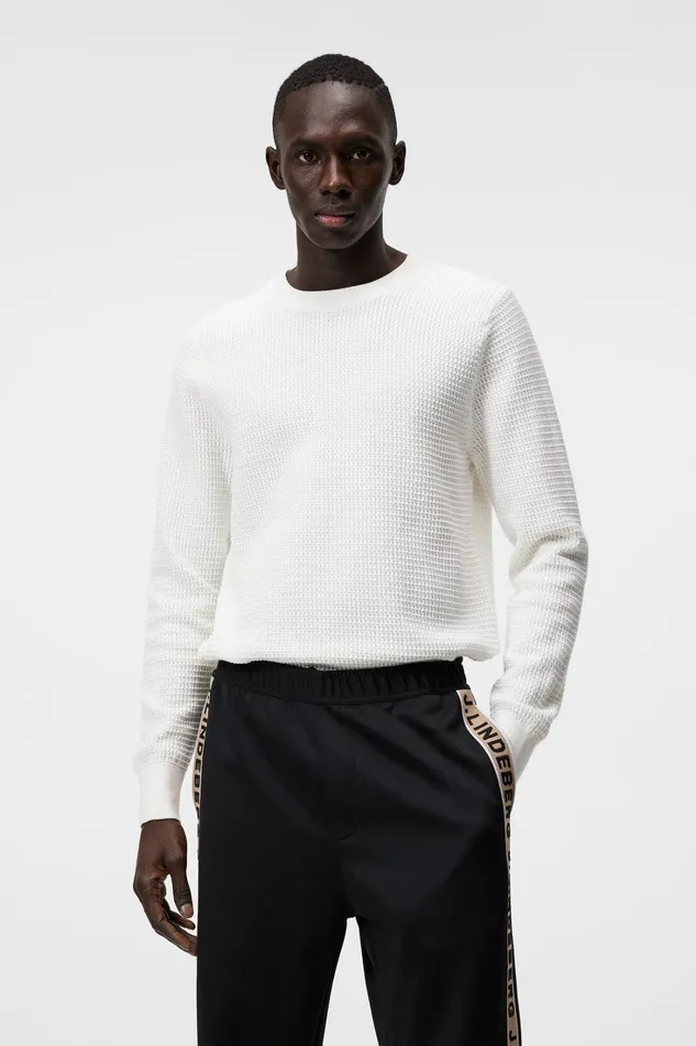 Men Arthur Knit Org Cotton Cloud White JLindeberg Knitwear