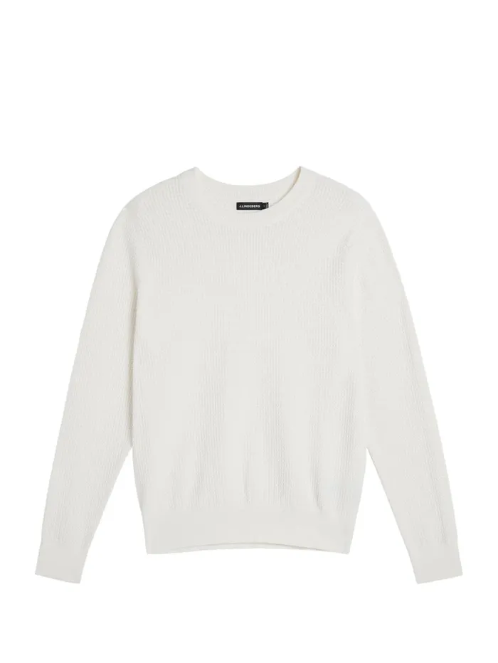 Men Arthur Knit Org Cotton Cloud White JLindeberg Knitwear Men Arthur Knit Org Cotton Cloud White JLindeberg Knitwear