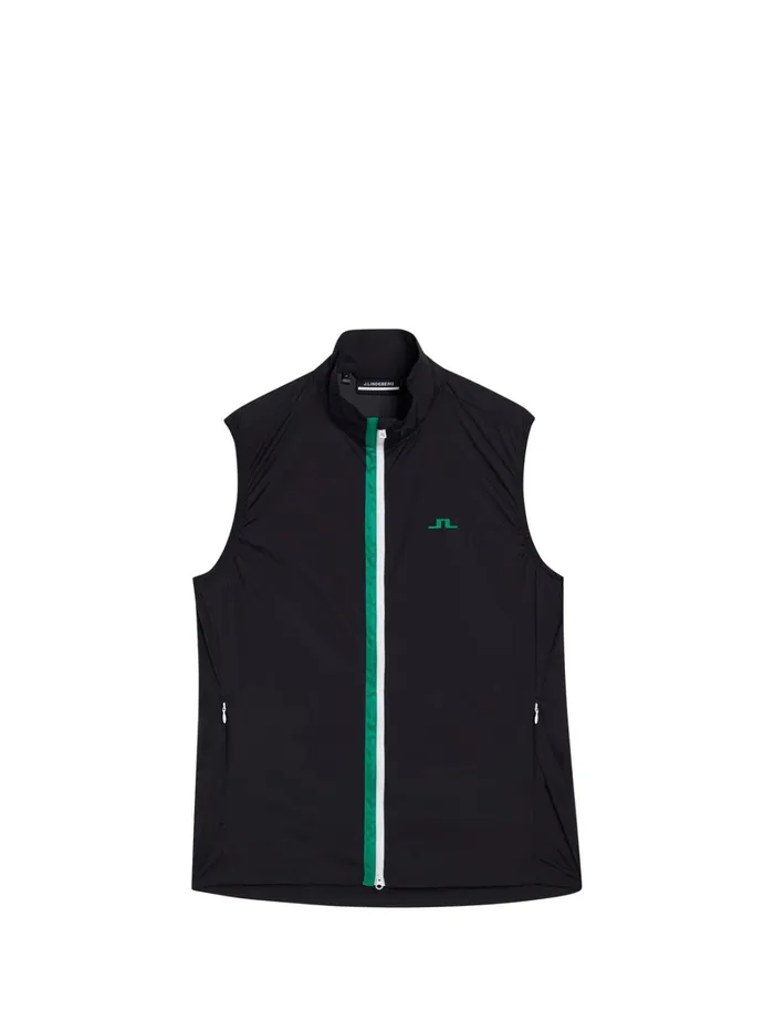 Men Ash Light Packable Vest Black JLindeberg Gilets Men Ash Light Packable Vest Black JLindeberg Gilets
