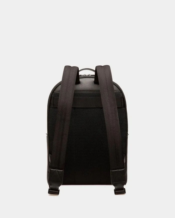 Men Bally Backpacks Mavrick Leather Backpack In Black Black Men Bally Backpacks Mavrick Leather Backpack In Black Black