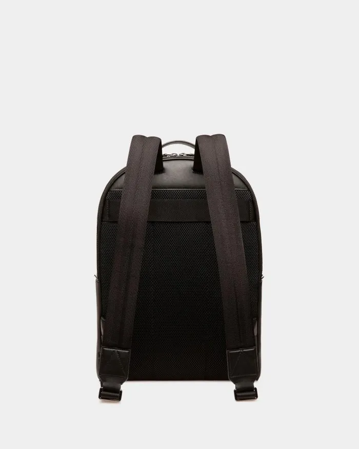 Men Bally Backpacks Mavrick Leather Backpack In Black Black Men Bally Backpacks Mavrick Leather Backpack In Black Black