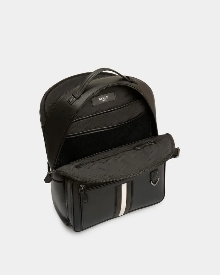 Men Bally Backpacks Mavrick Leather Backpack In Black Black Men Bally Backpacks Mavrick Leather Backpack In Black Black