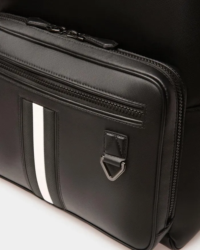 Men Bally Backpacks Mavrick Leather Backpack In Black Black Men Bally Backpacks Mavrick Leather Backpack In Black Black