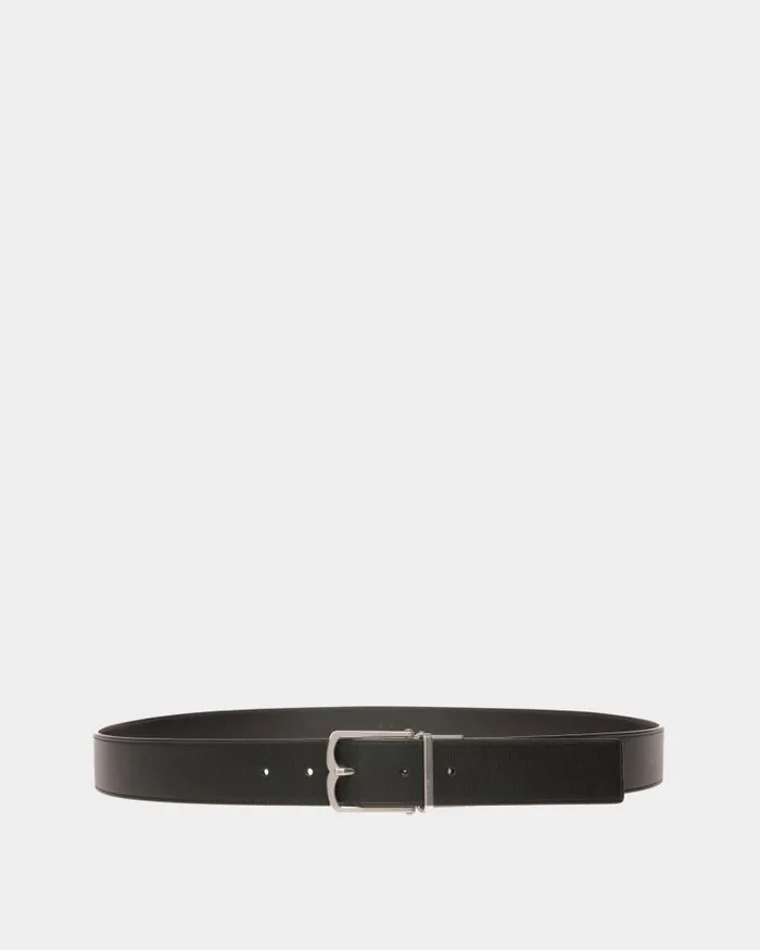 Men Bally Belts 35mm Dress Belt In Black Leather Black