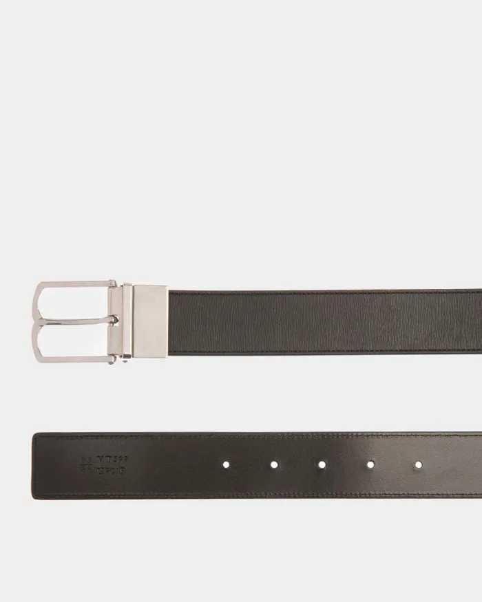 Men Bally Belts 35mm Dress Belt In Black Leather Black