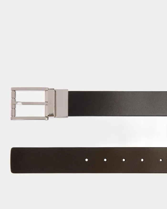 Men Bally Belts Dress Belt In Black Leather Black Men Bally Belts Dress Belt In Black Leather Black