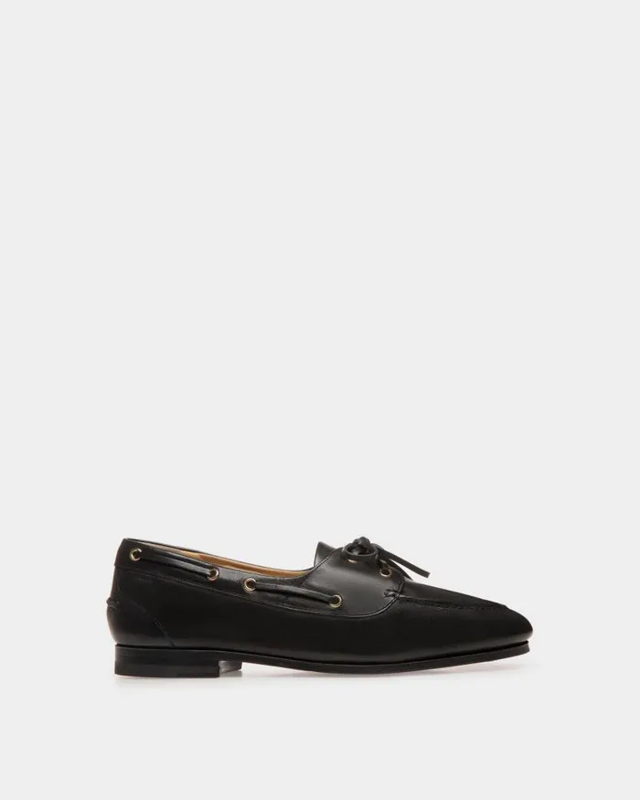 Men Bally Loafers and Moccasins Plume Moccasin In Black Leather Black