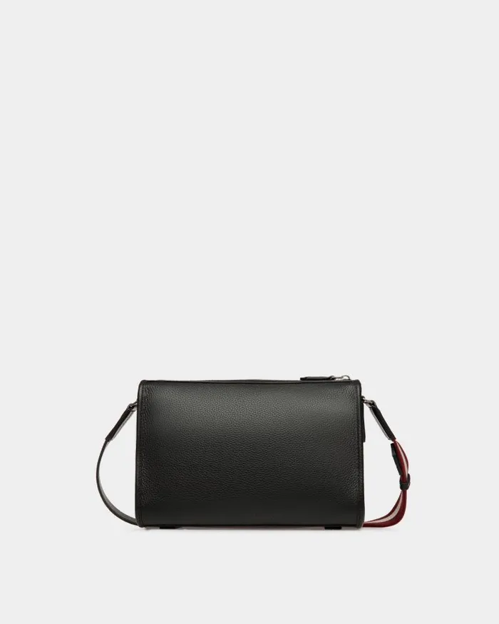 Men Bally Messenger Bags Code Small Messenger Bag In Black Grained Leather Black Men Bally Messenger Bags Code Small Messenger Bag In Black Grained Leather Black