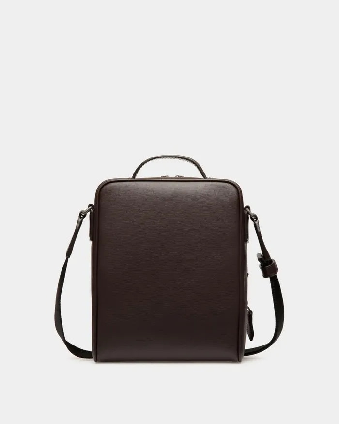 Men Bally Messenger Bags Mythos Crossbody Bag In Ebano Recycled Leather Brown Men Bally Messenger Bags Mythos Crossbody Bag In Ebano Recycled Leather Brown