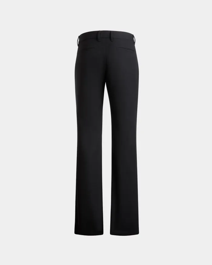 Men Bally Pants Flared Pants In Navy Blue Wool Blue Men Bally Pants Flared Pants In Navy Blue Wool Blue