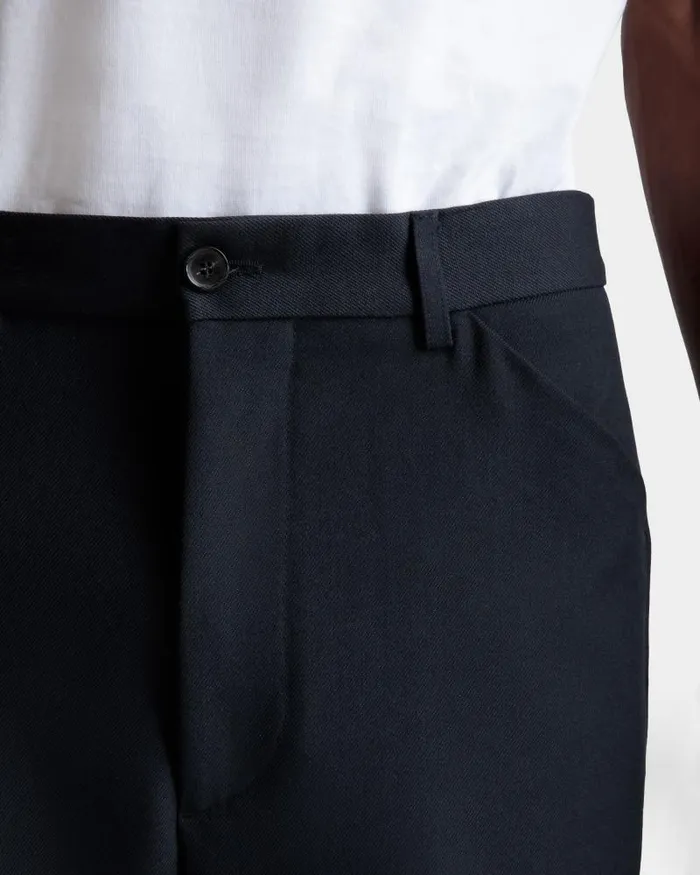 Men Bally Pants Flared Pants In Navy Blue Wool Blue Men Bally Pants Flared Pants In Navy Blue Wool Blue