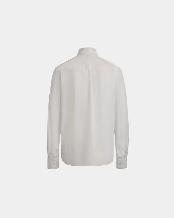 Men Bally Shirts and TShirts Long Sleeve Shirt In White Cotton White