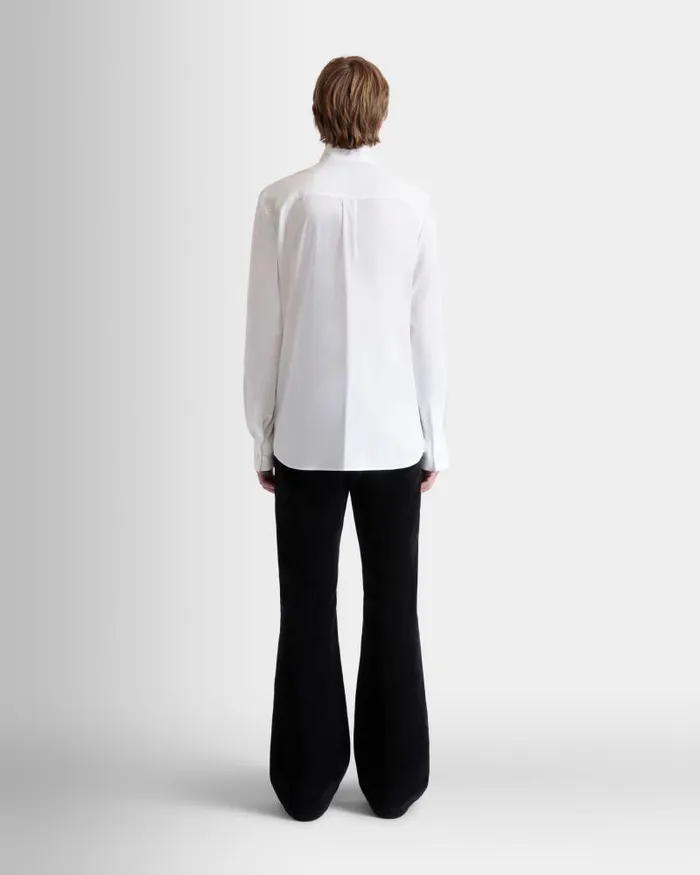 Men Bally Shirts and TShirts Long Sleeve Shirt In White Cotton White