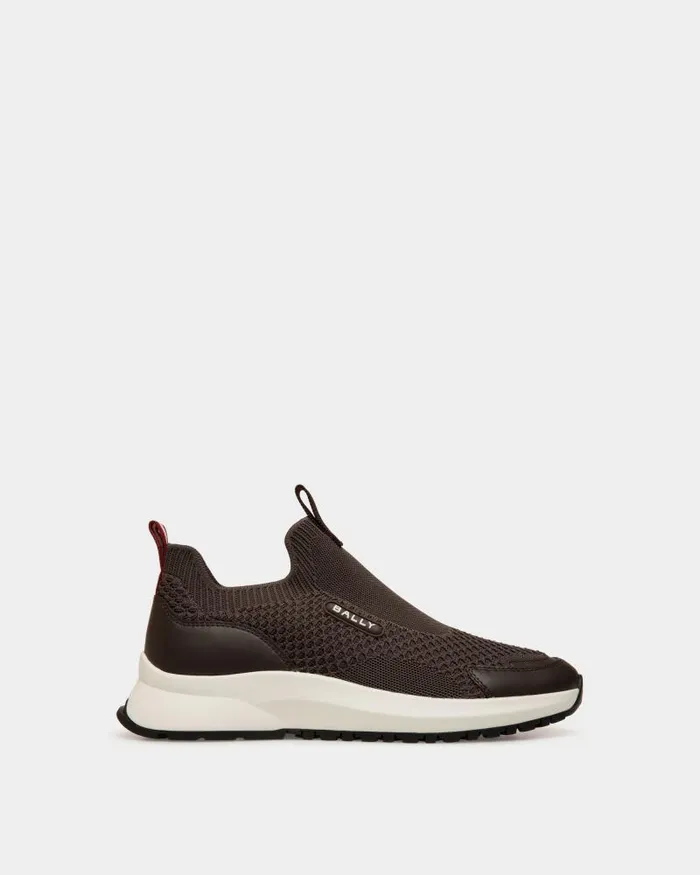Men Bally Sneakers Outline Sneaker In Ebano Knit Brown
