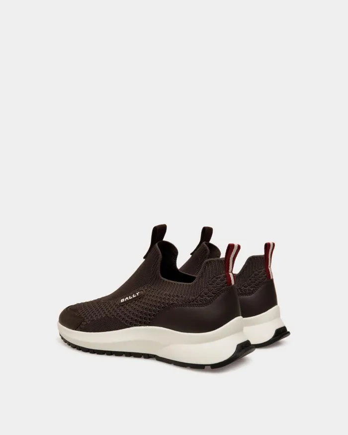 Men Bally Sneakers Outline Sneaker In Ebano Knit Brown Men Bally Sneakers Outline Sneaker In Ebano Knit Brown