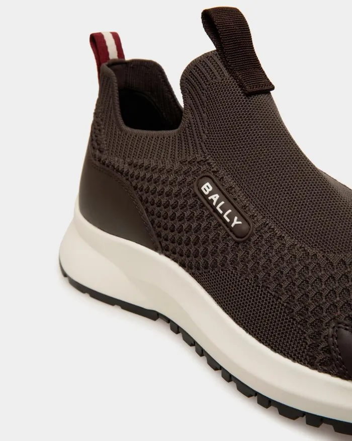 Men Bally Sneakers Outline Sneaker In Ebano Knit Brown Men Bally Sneakers Outline Sneaker In Ebano Knit Brown