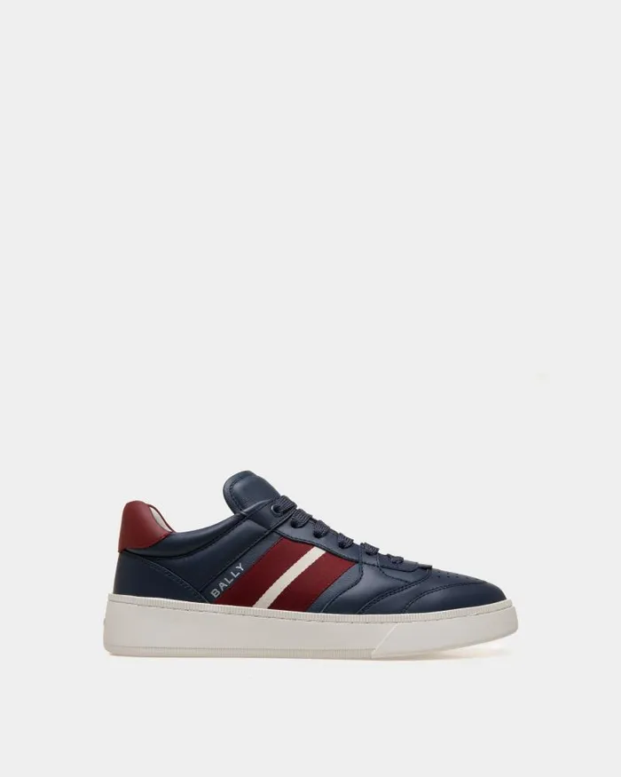 Men Bally Sneakers Raise Sneaker In Blue Leather Blue