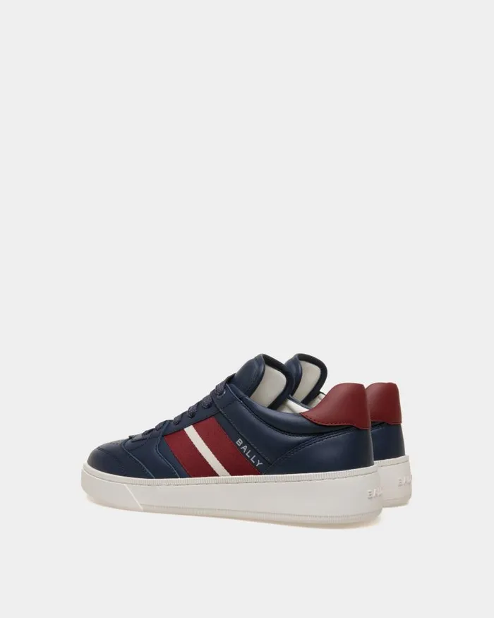 Men Bally Sneakers Raise Sneaker In Blue Leather Blue