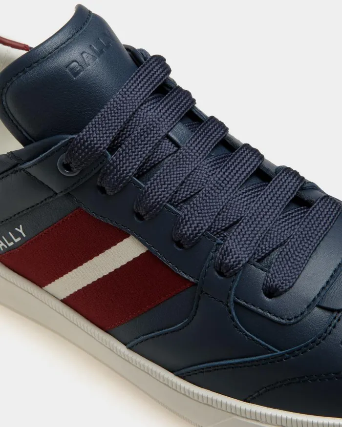 Men Bally Sneakers Raise Sneaker In Blue Leather Blue