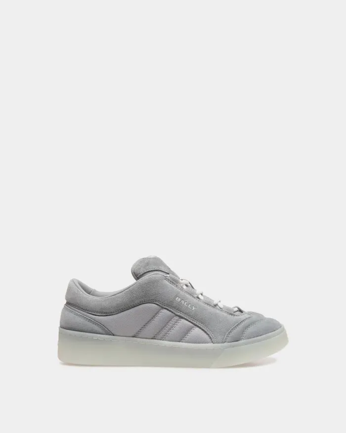 Men Bally Sneakers Raise Sneaker In Light Grey Suede Leather And Nylon Grey