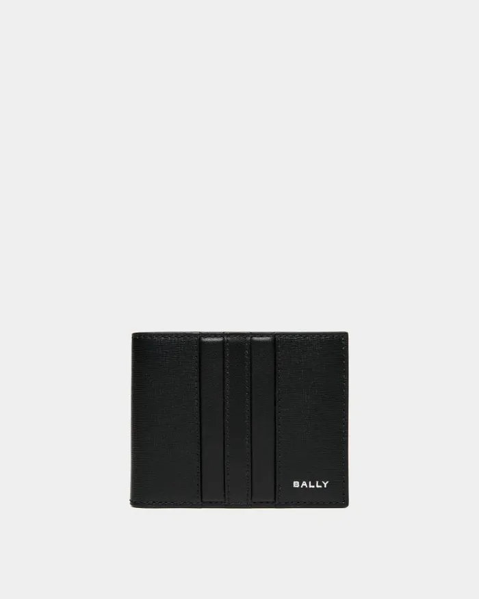 Men Bally Wallets and Card Holders Mythos Bifold Wallet In Black Recycled Leather Black