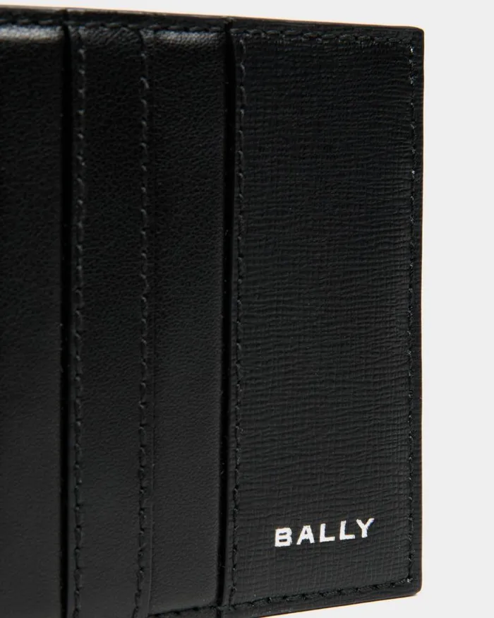 Men Bally Wallets and Card Holders Mythos Bifold Wallet In Black Recycled Leather Black Men Bally Wallets and Card Holders Mythos Bifold Wallet In Black Recycled Leather Black